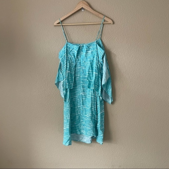 NEW Splendid flutter top teal dress - Picture 3 of 4